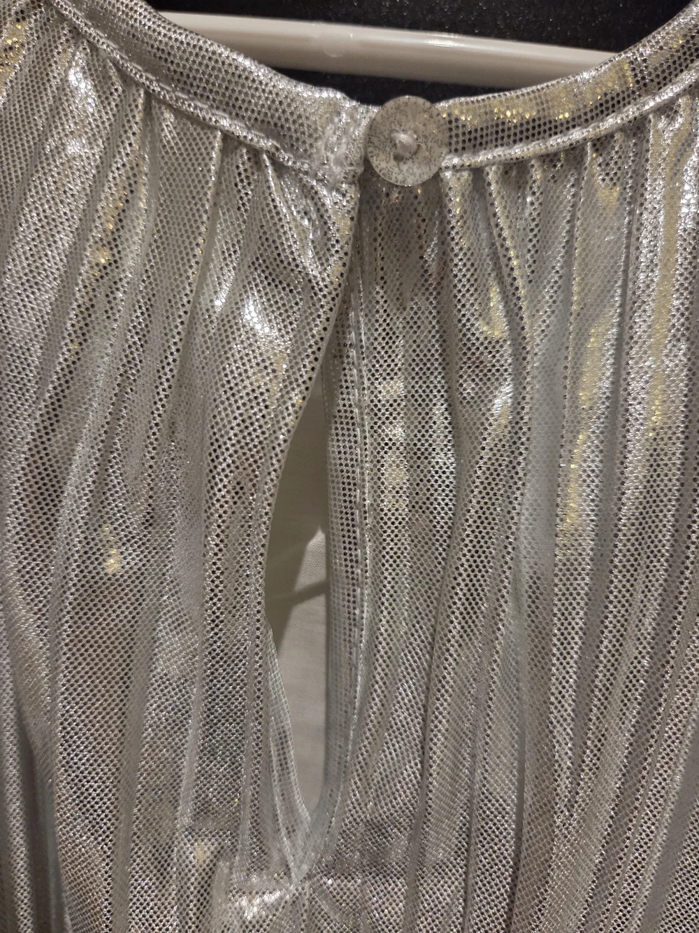 OshKosh B'gosh Silver Metallic Pleated Dress